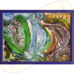 Abstraktes Acrylgemälde Ente Am Ende 70x50cm von Wanda Tauer 2009