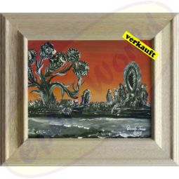 Acrylgemälde Schwarzer Lauscher von Wanda Tauer