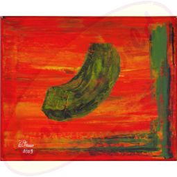 Abstraktes Acrylgemälde Schwerelos 30x24cm von Wanda Tauer 2009