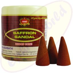 Anand Saffron Sandal Räucherkegel 25er Dose