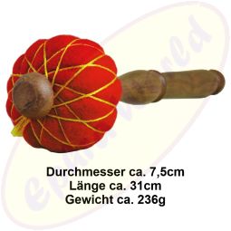 Filzklöppel/Filzschläger Sultan rot-gold für Klangschalen 31cm