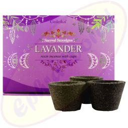 Goloka Lavender Räucherkohle-Töpfchen & Räucherharz