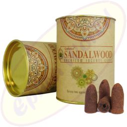 Goloka Sandelholz (Sandalwood) Rückfluss (Backflow) Räucherkegel