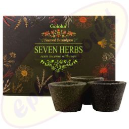 Goloka Räucherkohle-Töpfchen & Räucherharz 7 Herbs