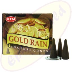 HEM Gold Rain indische Räucherkegel