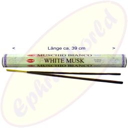HEM White Musk (Moschus)  XL Räucherstäbchen