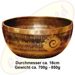 Klangschale Klanggold Tibet handgraviert NEO 286/16