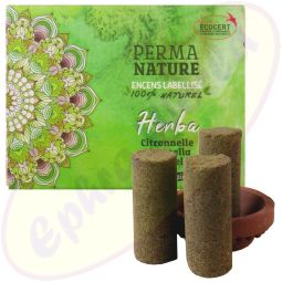 Perma Nature Lemon Grass kurze dicke Dhoop Sticks