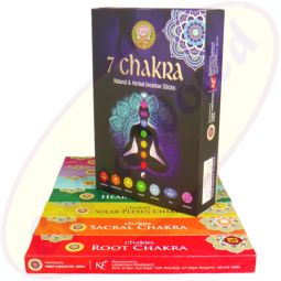 Pure Vibration 7 Chakra Masala Räucherstäbchen 7x15g Set