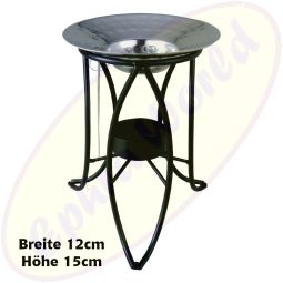 Räuchergefäß & Duftlampe Eisen schwarz & Aluminium 2-teilig 12x15cm