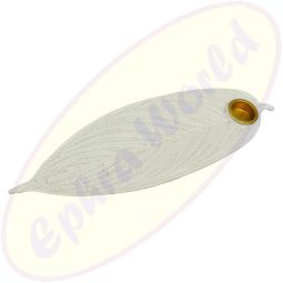 Räucherstäbchenhalter Blatt weiß Polyresin