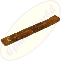 Räucherstäbchenhalter Holz Motiv Mond