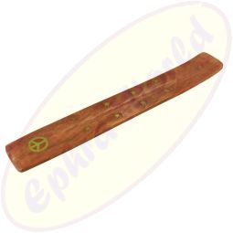 Räucherstäbchenhalter Holz Motiv Peace