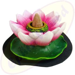 Rückflussräuchergefäß Lotus bunt