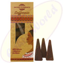 Sacred Elements Jumbo Organic Räucherkegel Saffronia