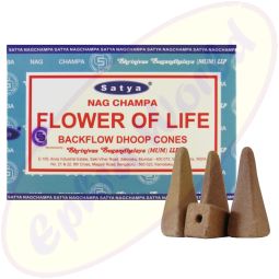 Satya Nag Champa Flower Of Life Rückflussräucherkegel (MUM) LLP