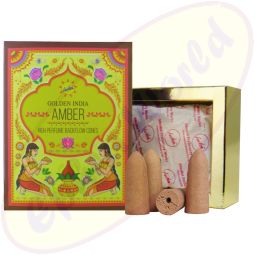 Sree Vani Amber Golden India Backflow Cones/Rückflussräucherkegel