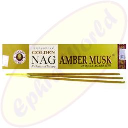 Vijayshree Masala Räucherstäbchen Golden Nag Amber Musk