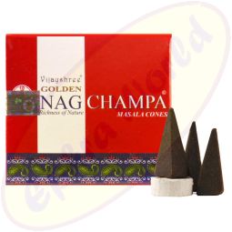 Vijayshree Golden Nag Champa indische Räucherkegel
