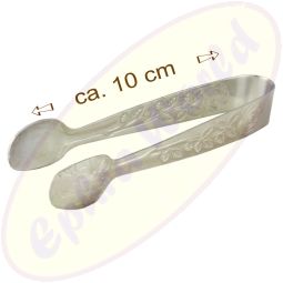 Räucherkohlenzange Metall silberfarben 10,5x1,3cm
