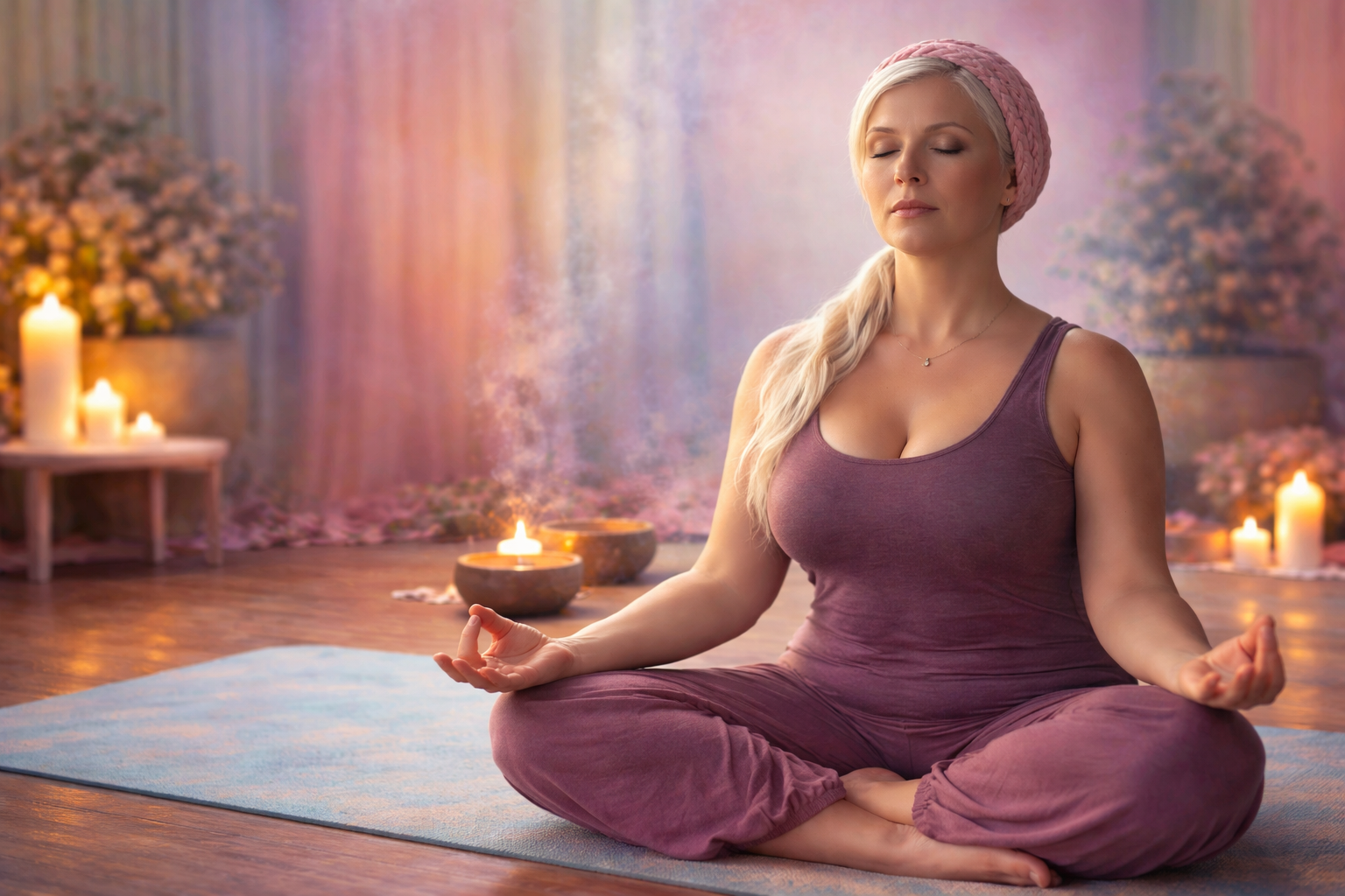 Meditation und Räucherstäbchen