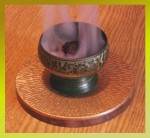 Untersetzer f&uuml;r R&auml;uchergef&auml;&szlig;e rund Gold 12,5cm